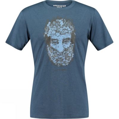 Playeras Ayacucho Face Hombre Azules - Chile WVY712649